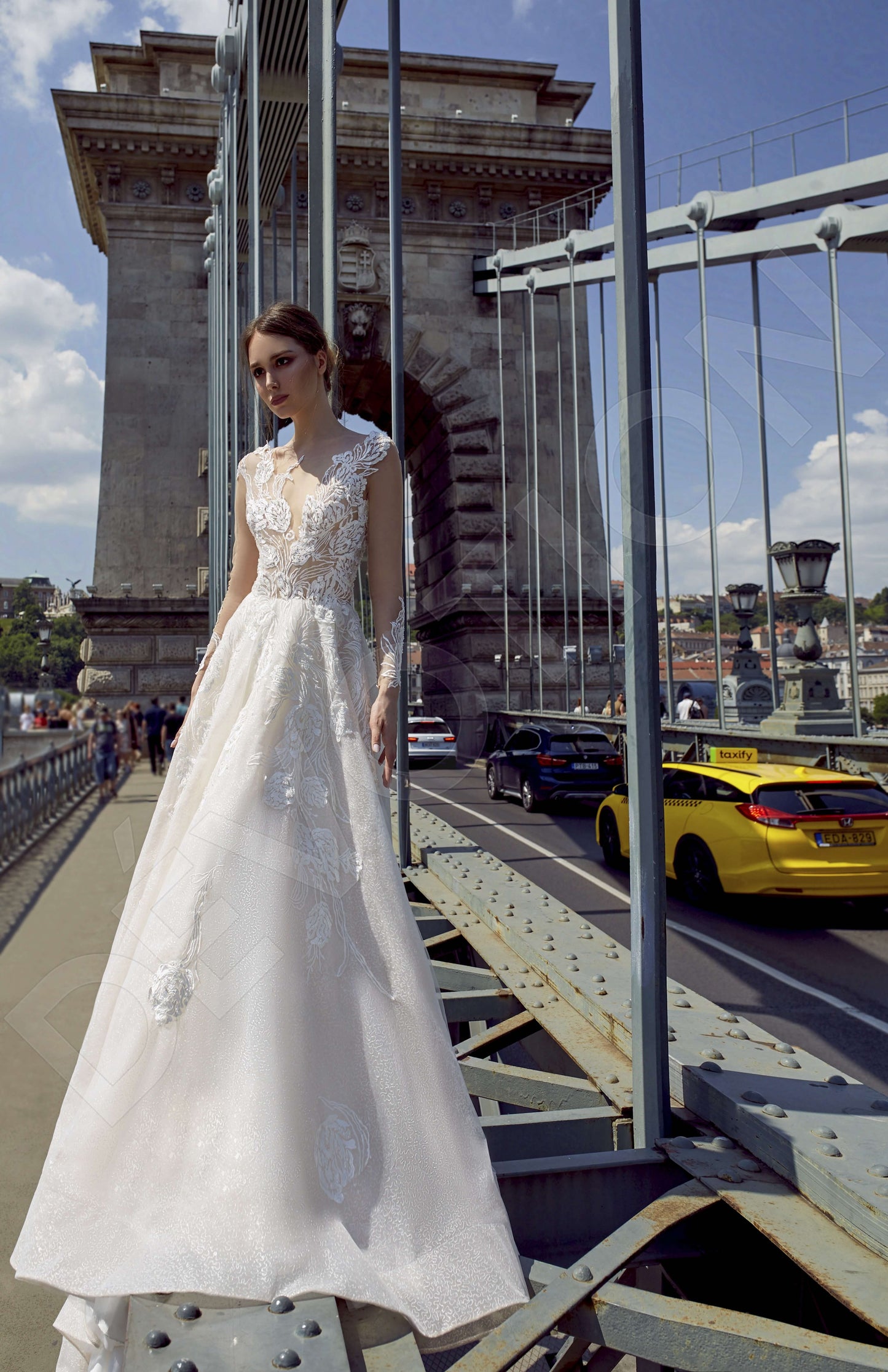 Naretta Open back A-line Long sleeve Wedding Dress 2