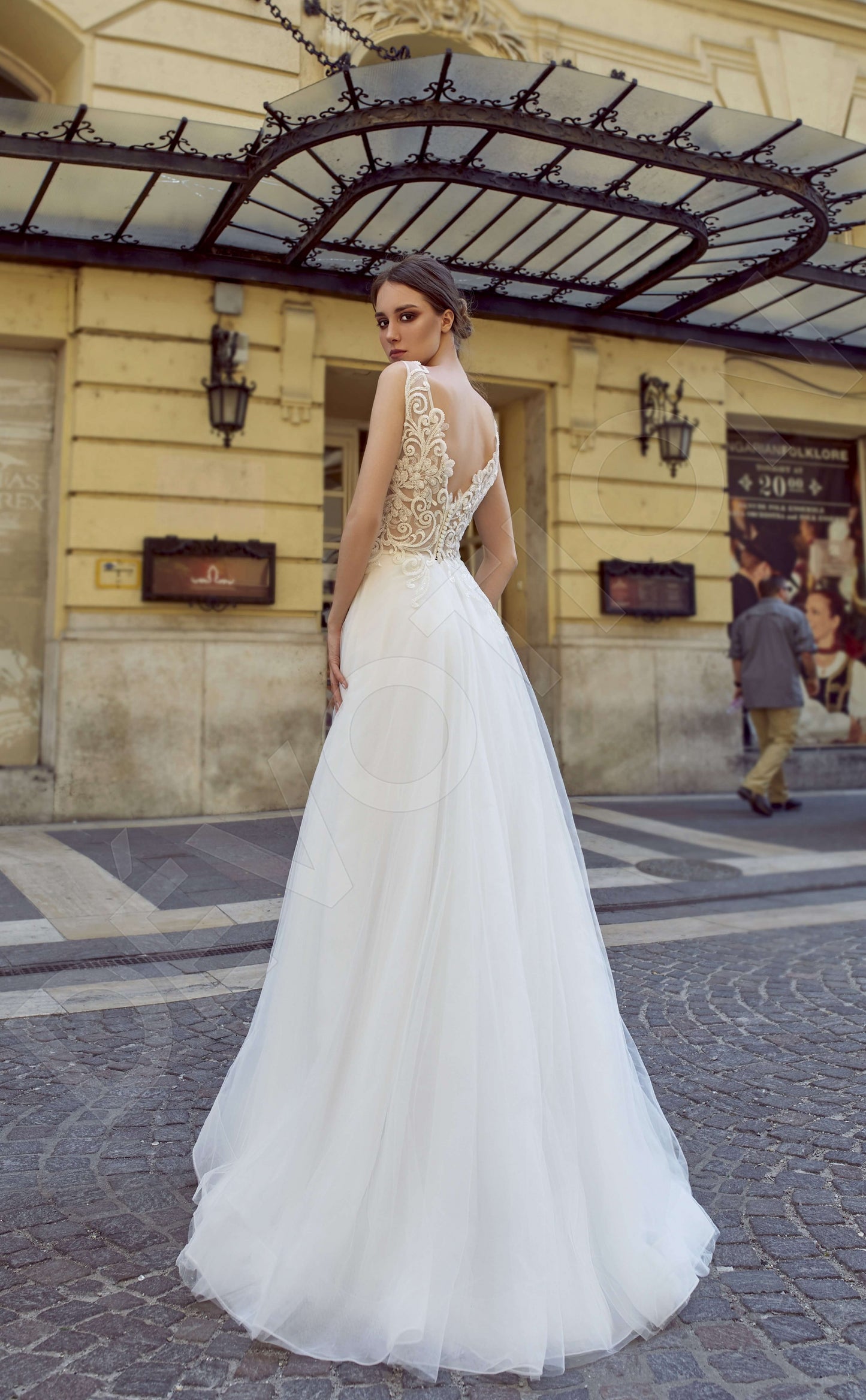 Bellaria Open back A-line Sleeveless Wedding Dress 2