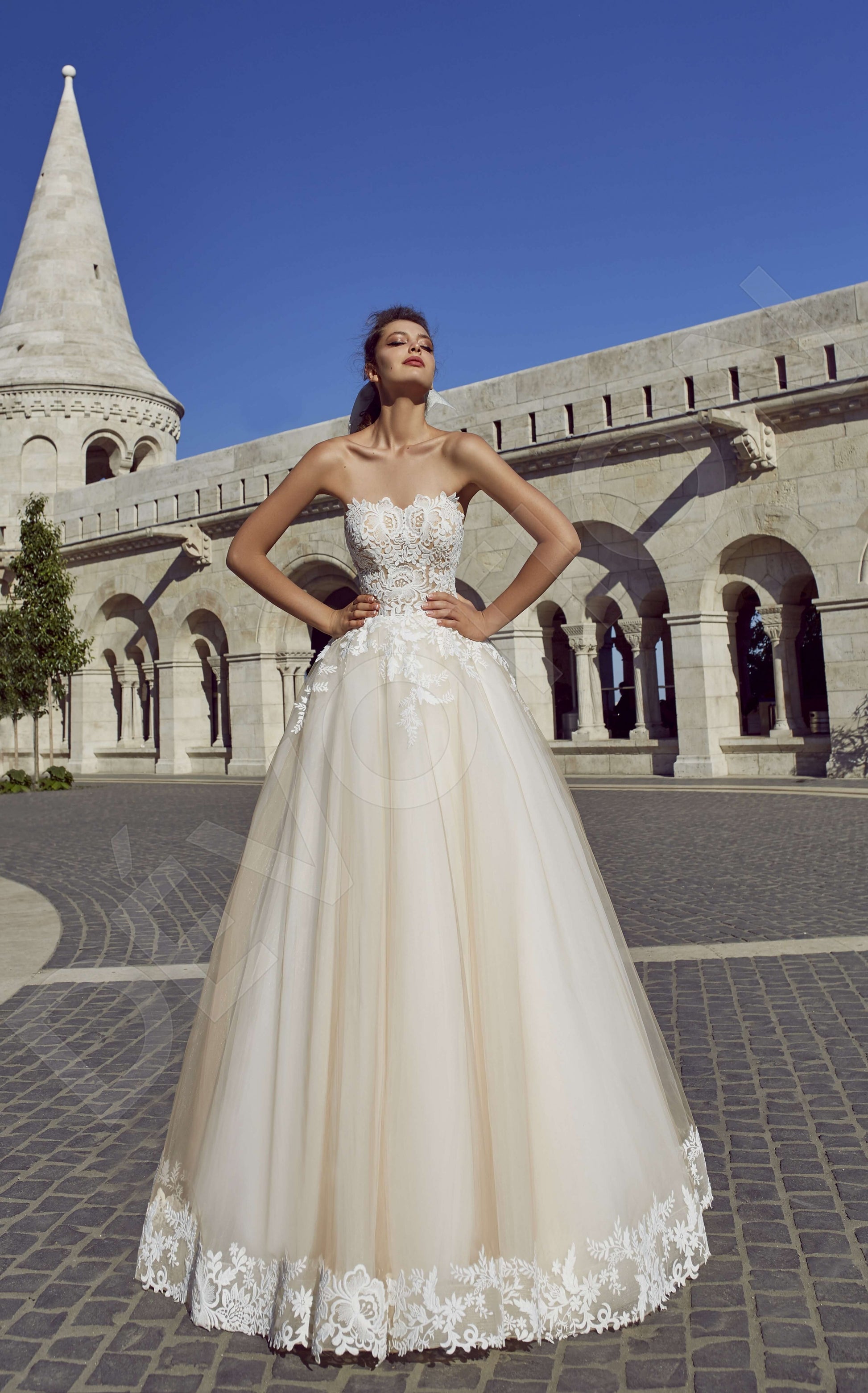 Samille Princess/Ball Gown Straight across Ivory Wedding dress
