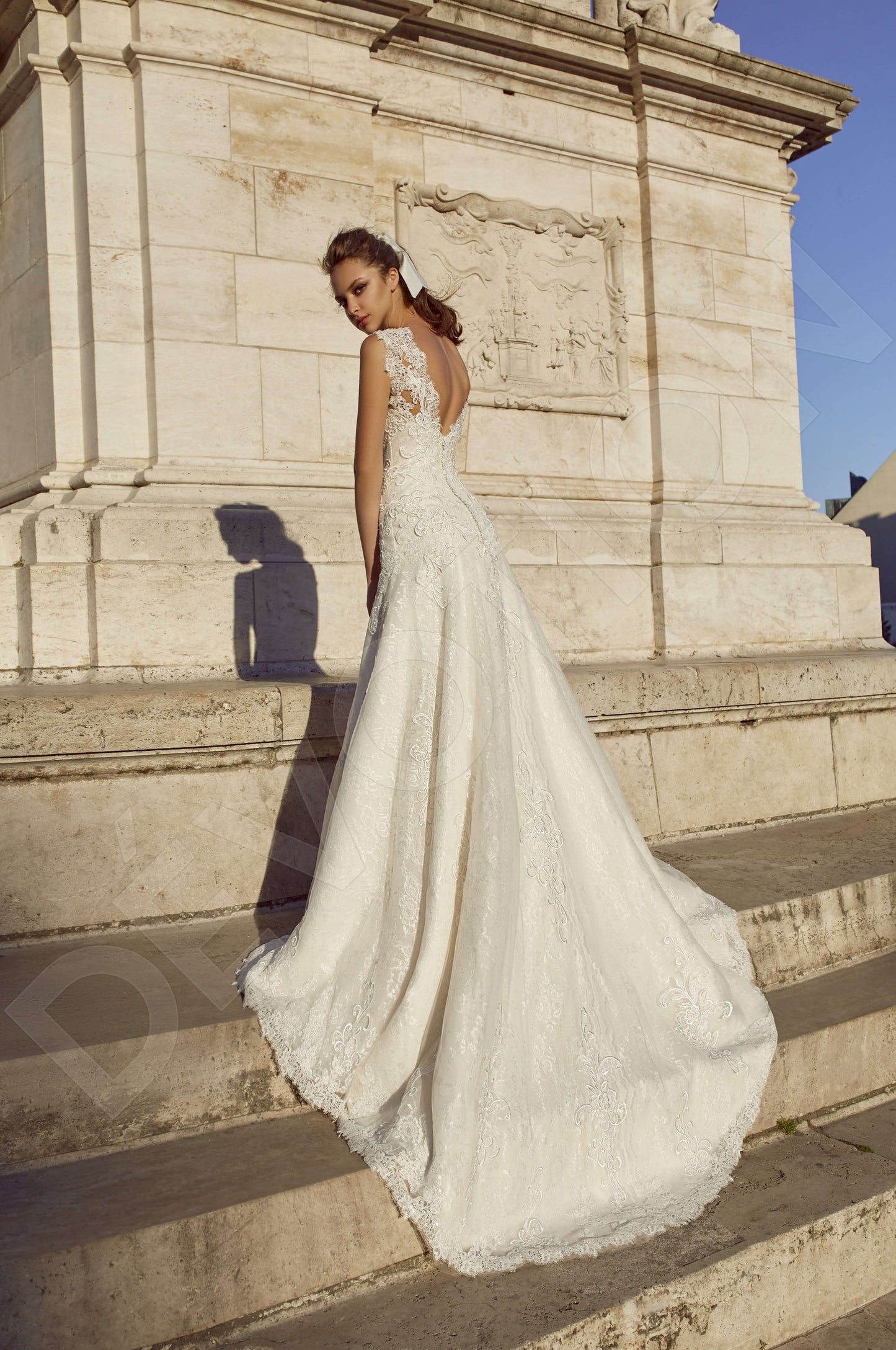 Tarinia Open back A-line Sleeveless Wedding Dress Back