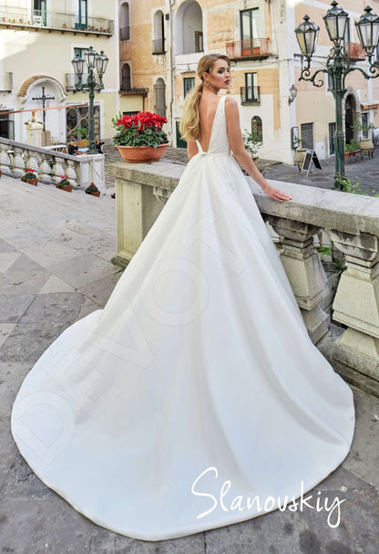 Payson Open back A-line Sleeveless Wedding Dress Back
