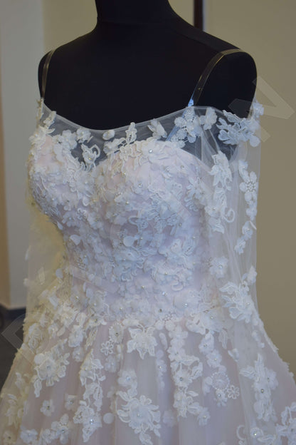 Letta 3/4 sleeve Princess/Ball Gown Open back Wedding Dress 9