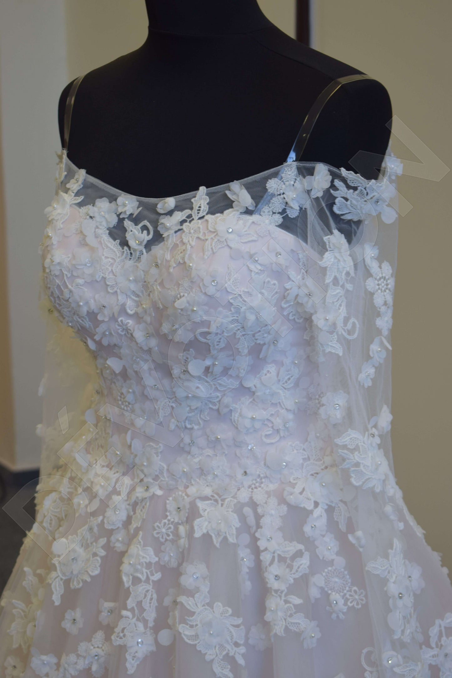 Letta 3/4 sleeve Princess/Ball Gown Open back Wedding Dress 9