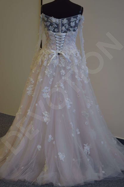 Letta 3/4 sleeve Princess/Ball Gown Open back Wedding Dress 12