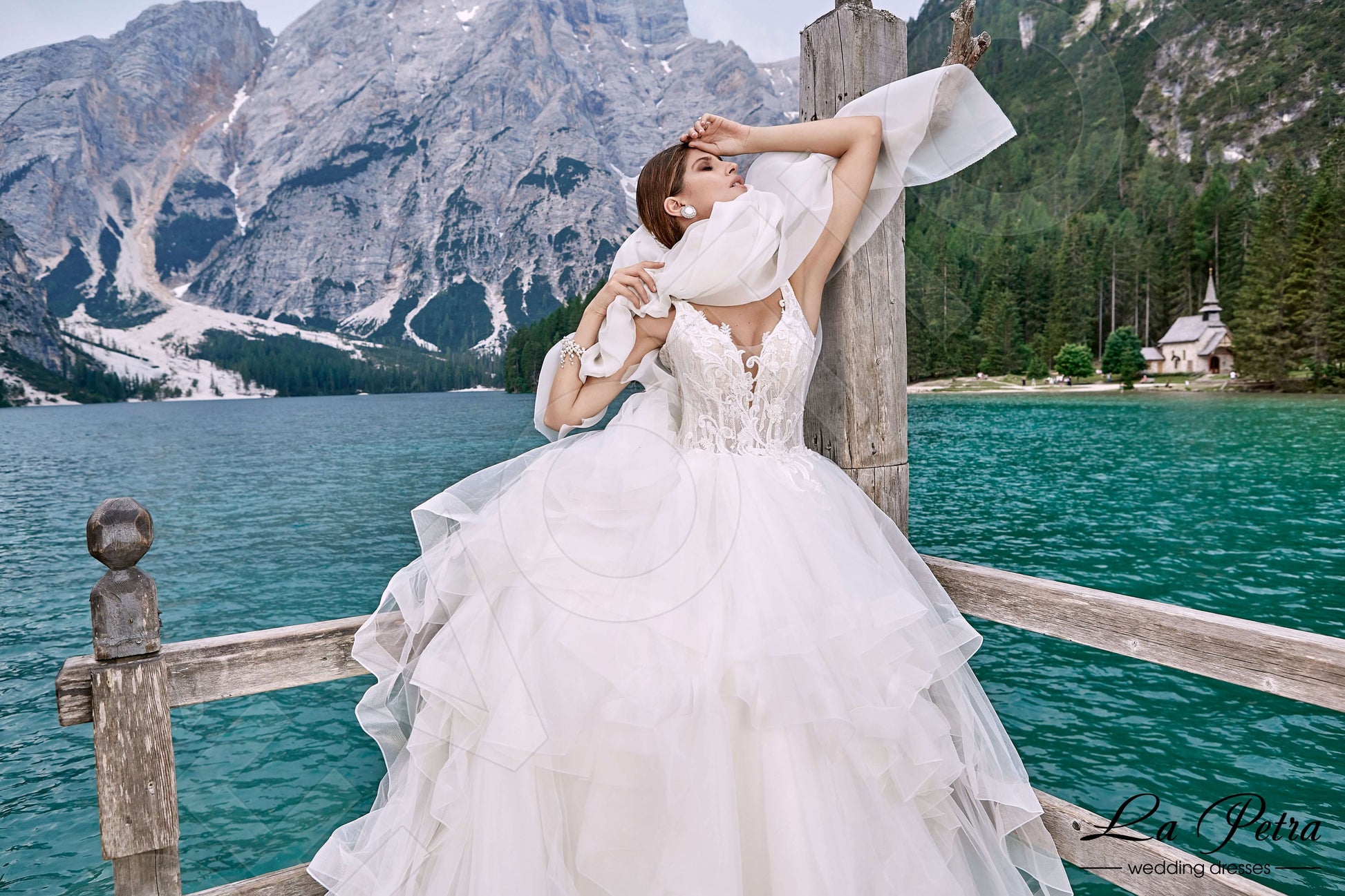 Myrtani Princess/Ball Gown Scoop Milk Wedding dress