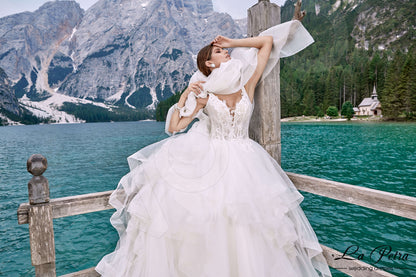 Myrtani Open back Princess/Ball Gown Sleeveless Wedding Dress 7