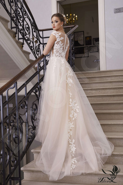 Lilla Full back A-line Sleeveless Wedding Dress Back