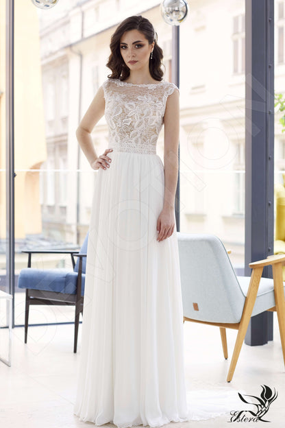 Miriama Open back A-line Sleeveless Wedding Dress Front