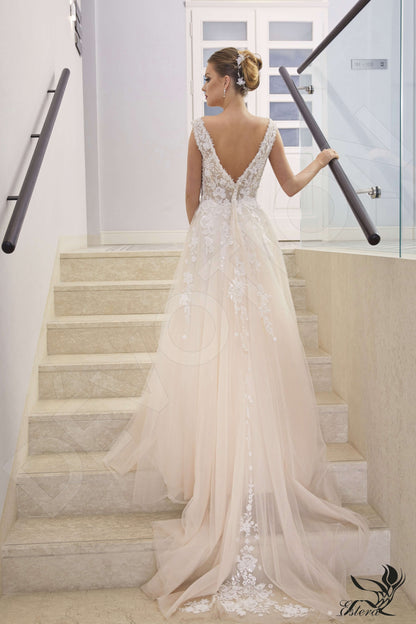Rimina Open back A-line Sleeveless Wedding Dress Back