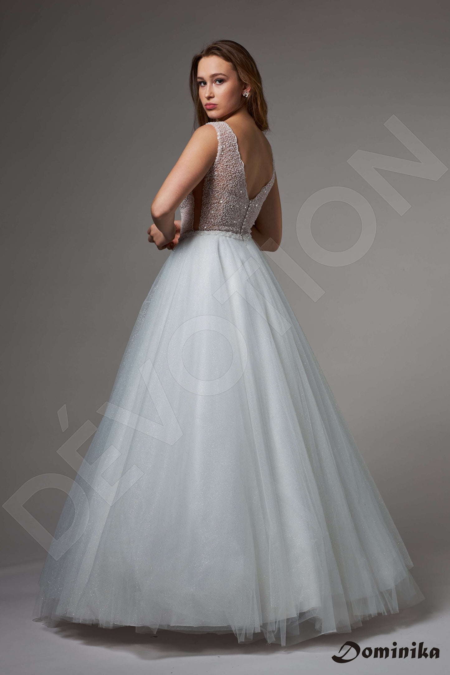 Azalee Open back A-line Sleeveless Wedding Dress 2