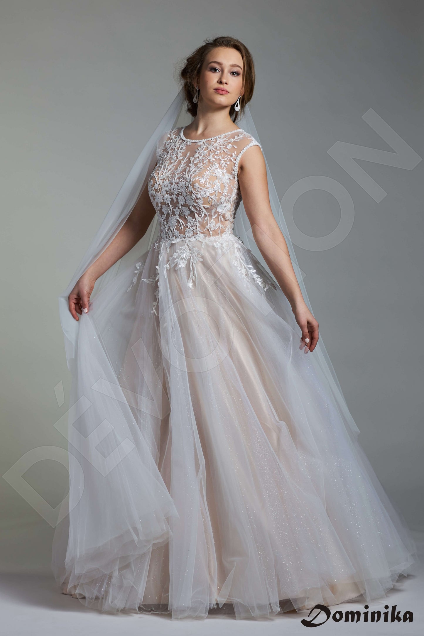 Azami Full back A-line Sleeveless Wedding Dress 2