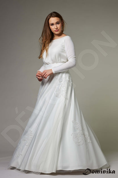 Betony Full back A-line Long sleeve Wedding Dress 2