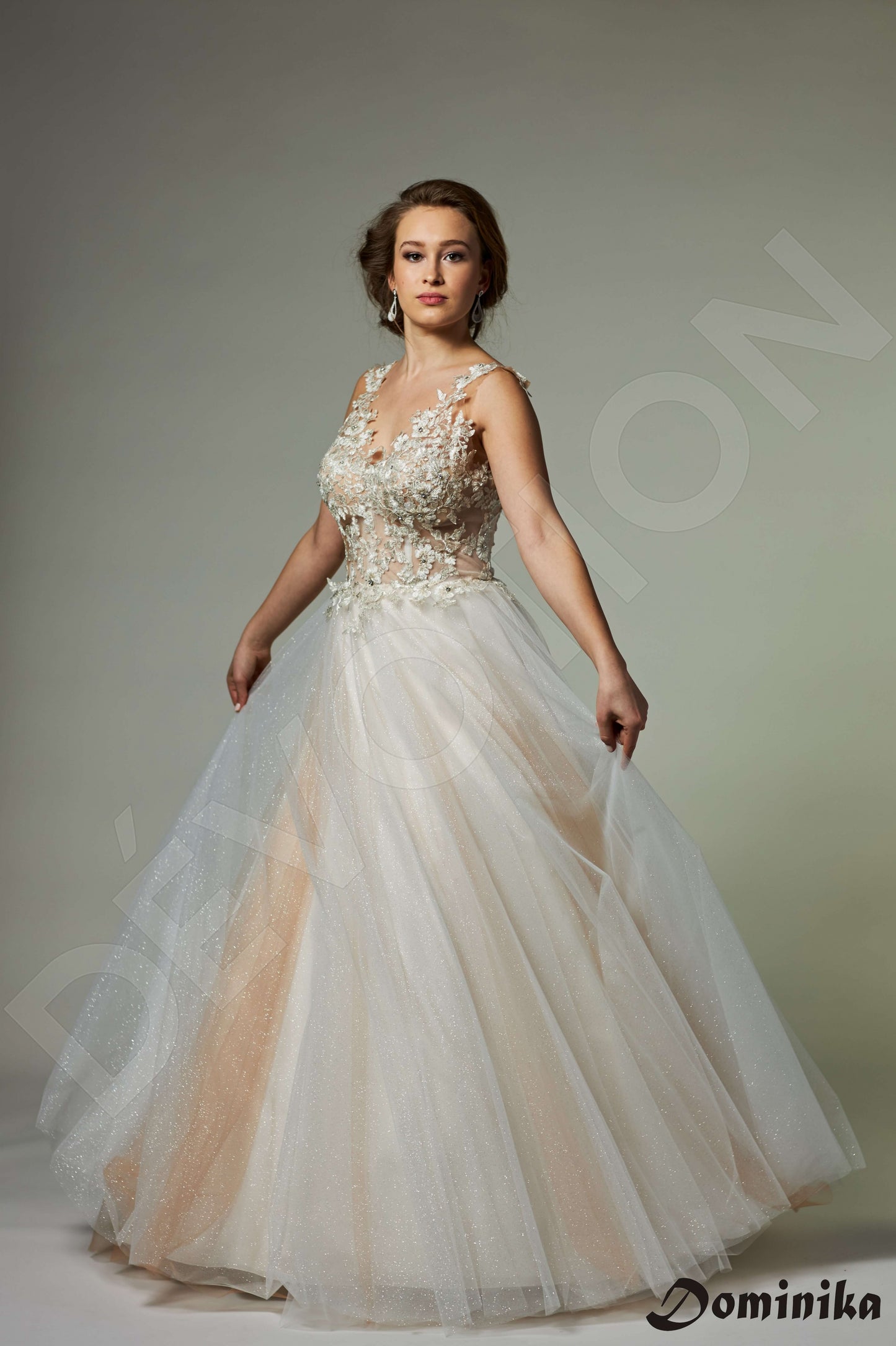 Carmel Full back A-line Sleeveless Wedding Dress 5