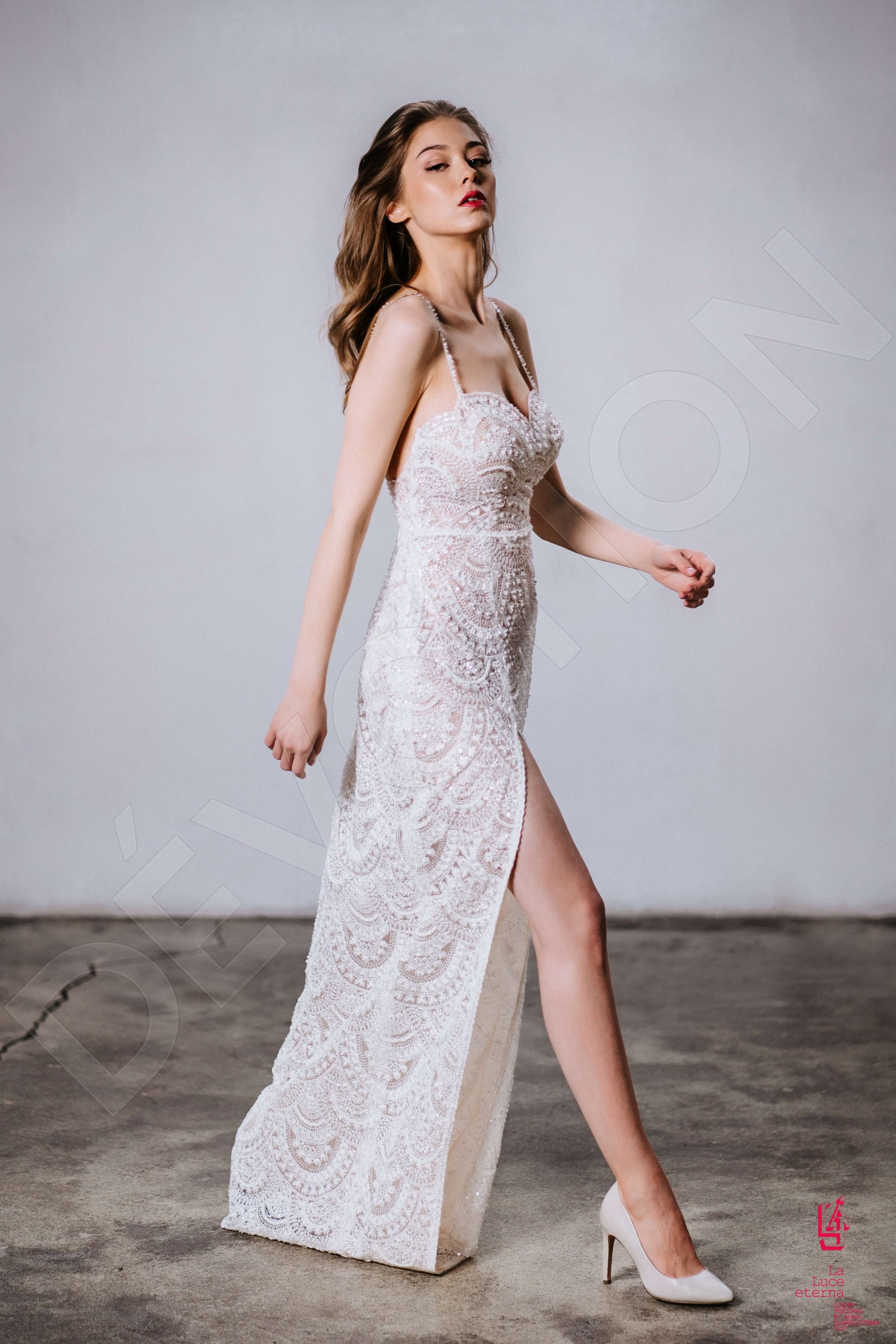 Astonia A-line Sweetheart Ivory Nude Wedding dress