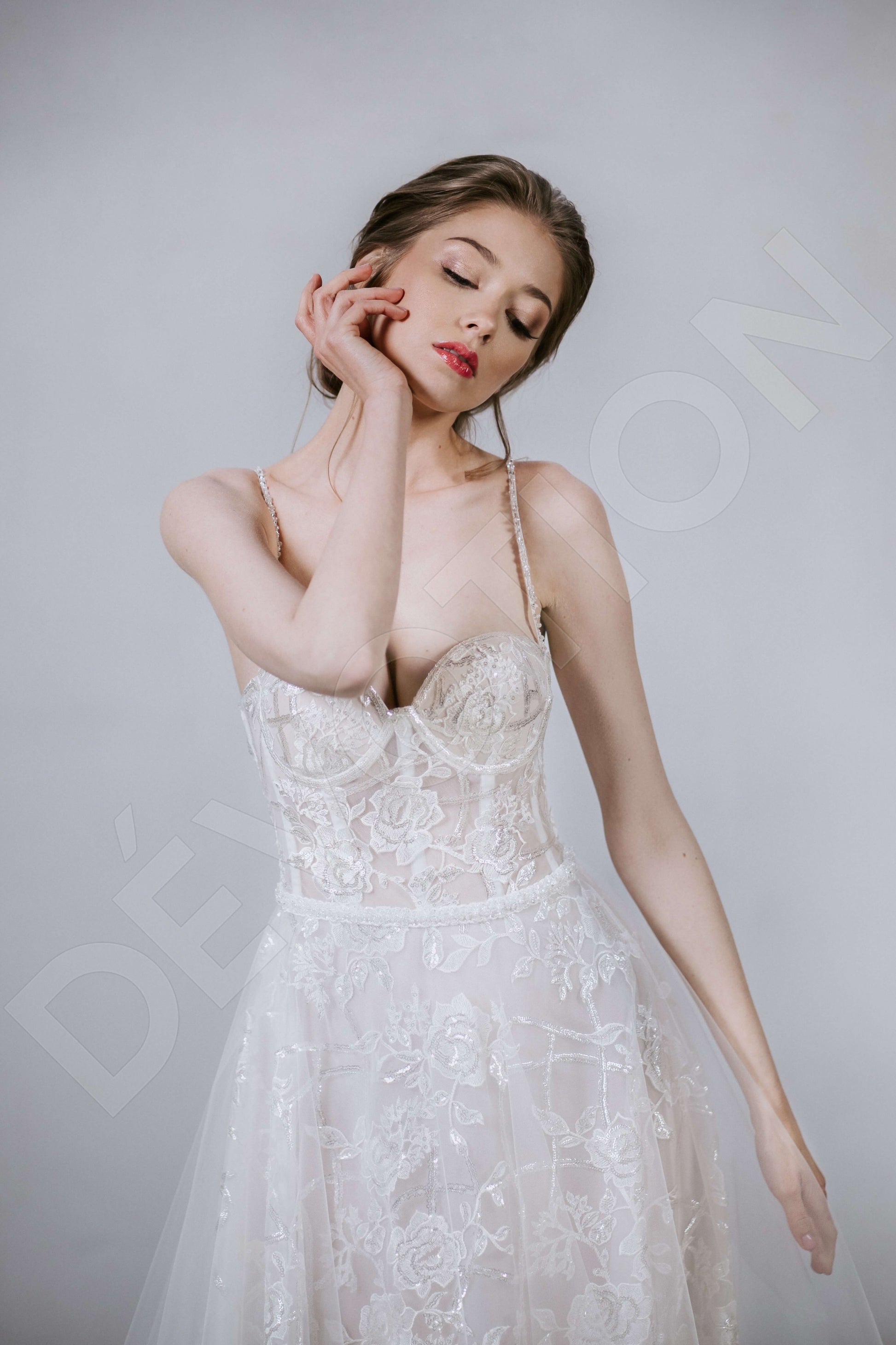 Sapiana A-line Sweetheart Ivory Silver Wedding dress