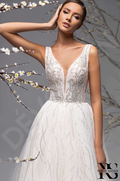 Alba Open back A-line Sleeveless Wedding Dress 2