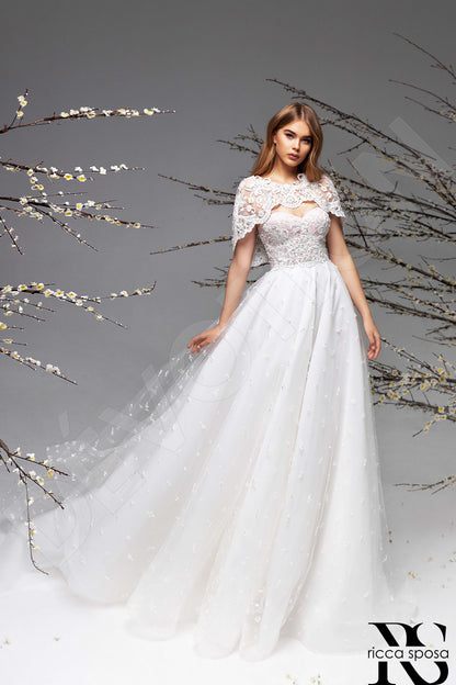 Peonia Open back A-line Sleeveless Wedding Dress 6