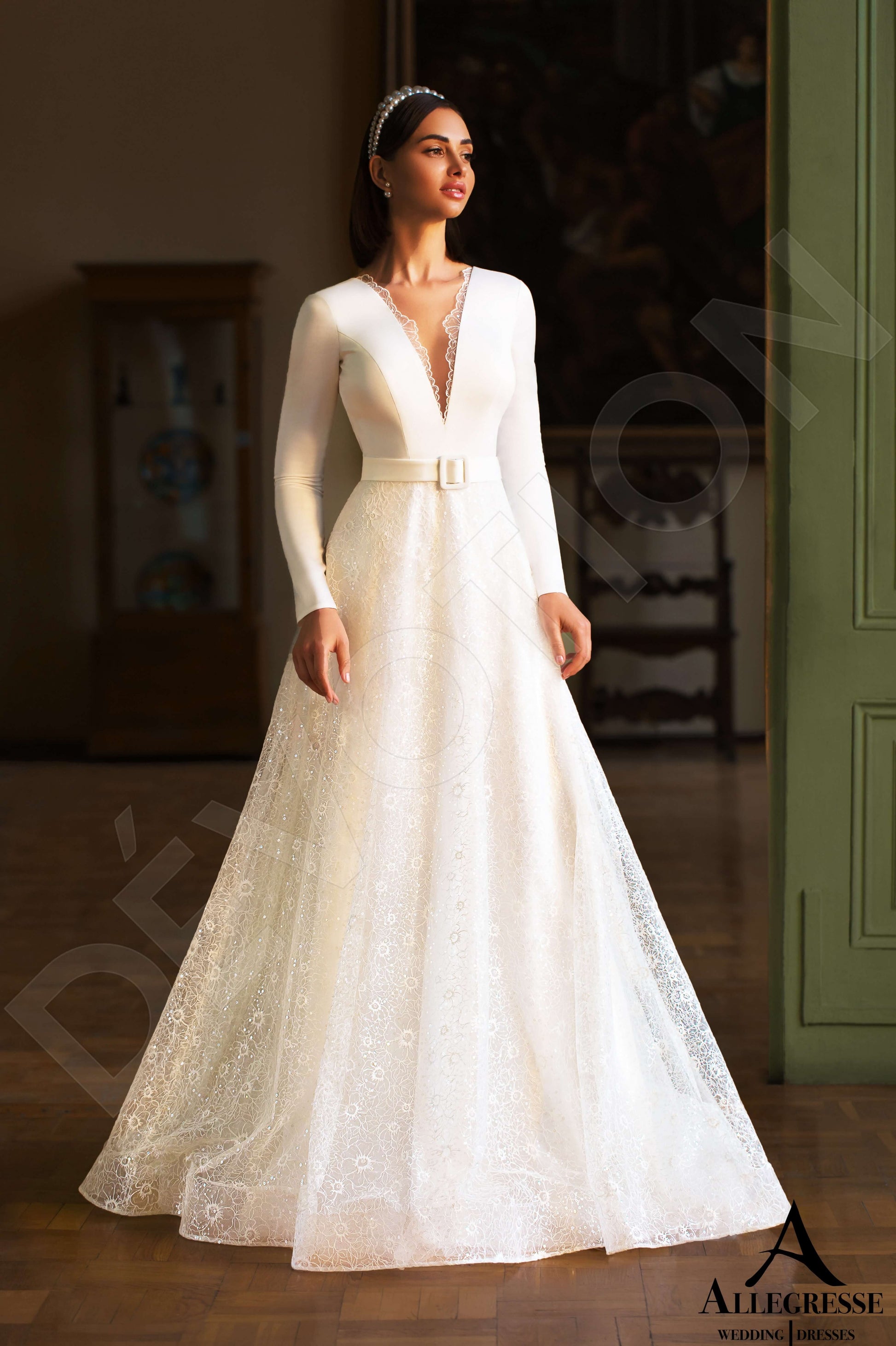 Osina Princess/Ball Gown Illusion Milk Nude Wedding dress