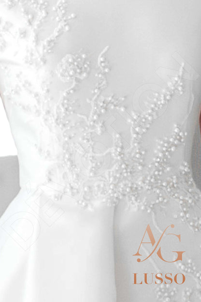Hellis Open back A-line Sleeveless Wedding Dress 5