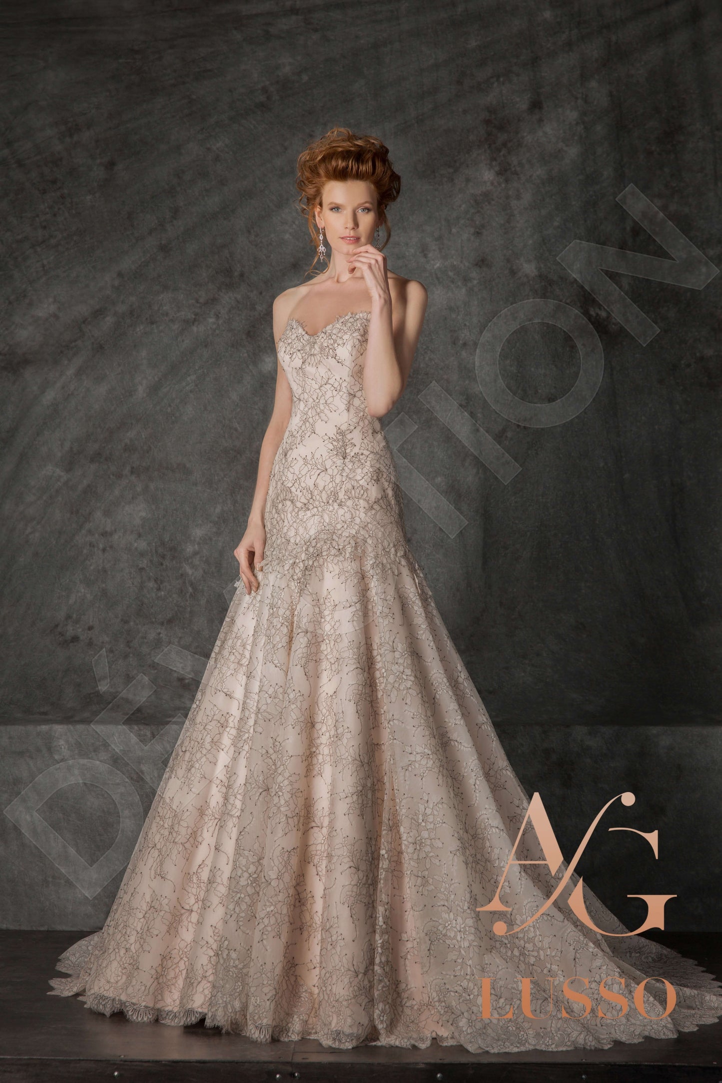 Nilly Full back A-line Long sleeve Wedding Dress 3