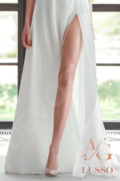 Synthy Open back A-line Sleeveless Wedding Dress 6