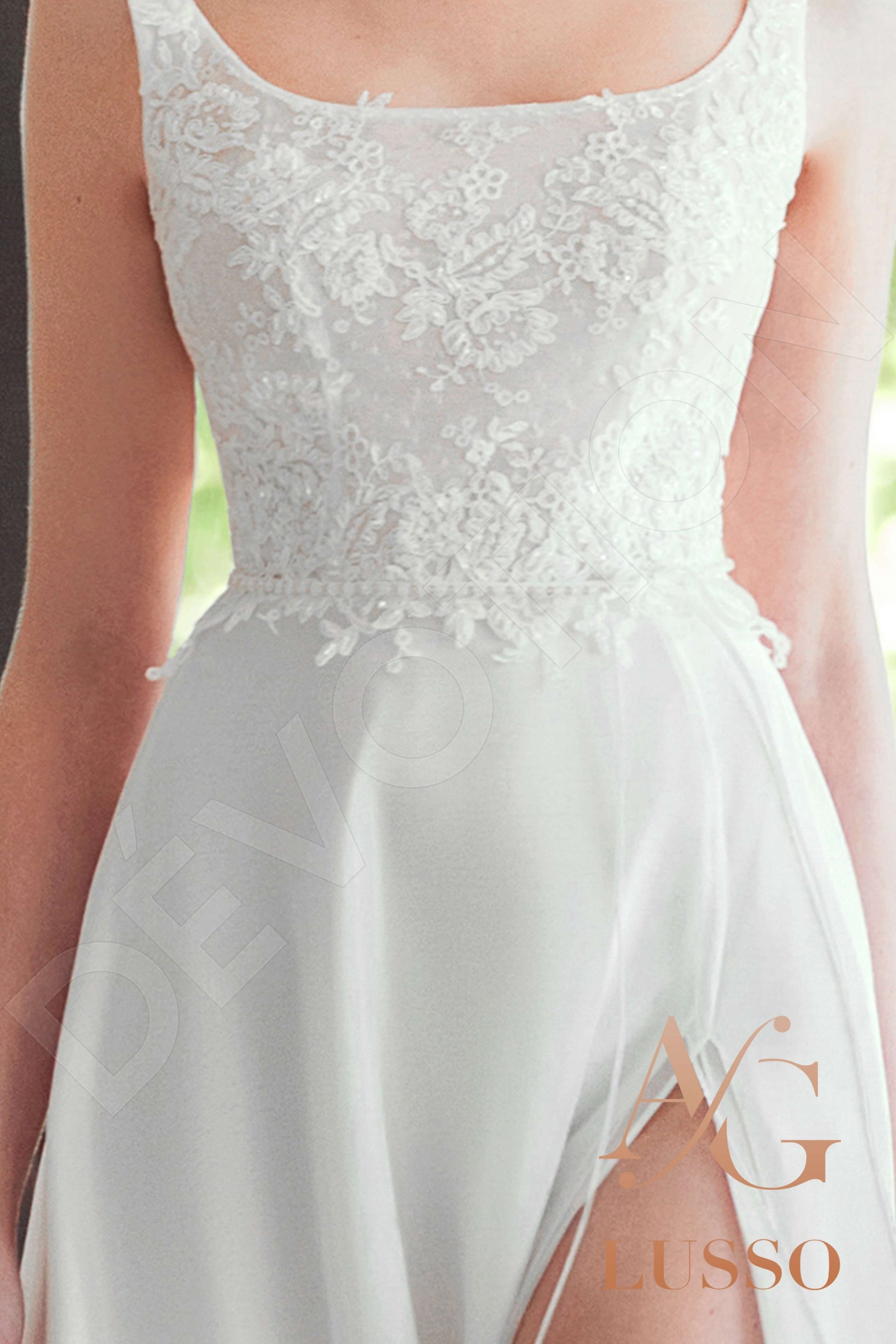 Synthy A-line Square Wedding dress