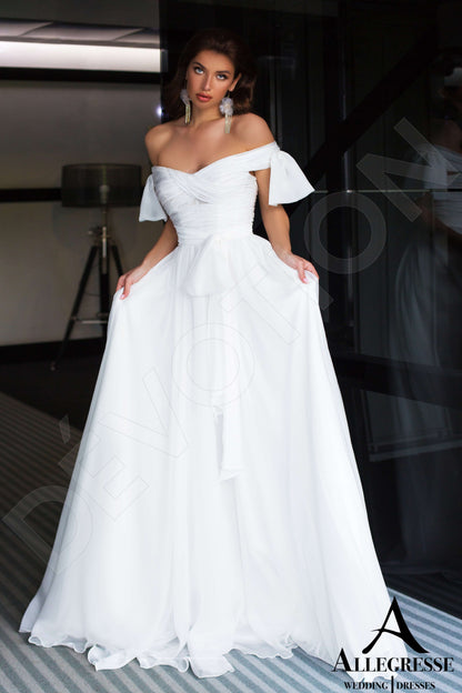 Kitness Open back A-line Strapless Wedding Dress 4