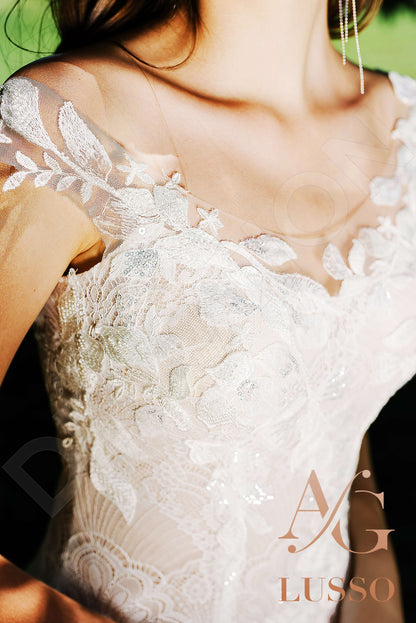 Lanetta Open back A-line Sleeveless Wedding Dress 4