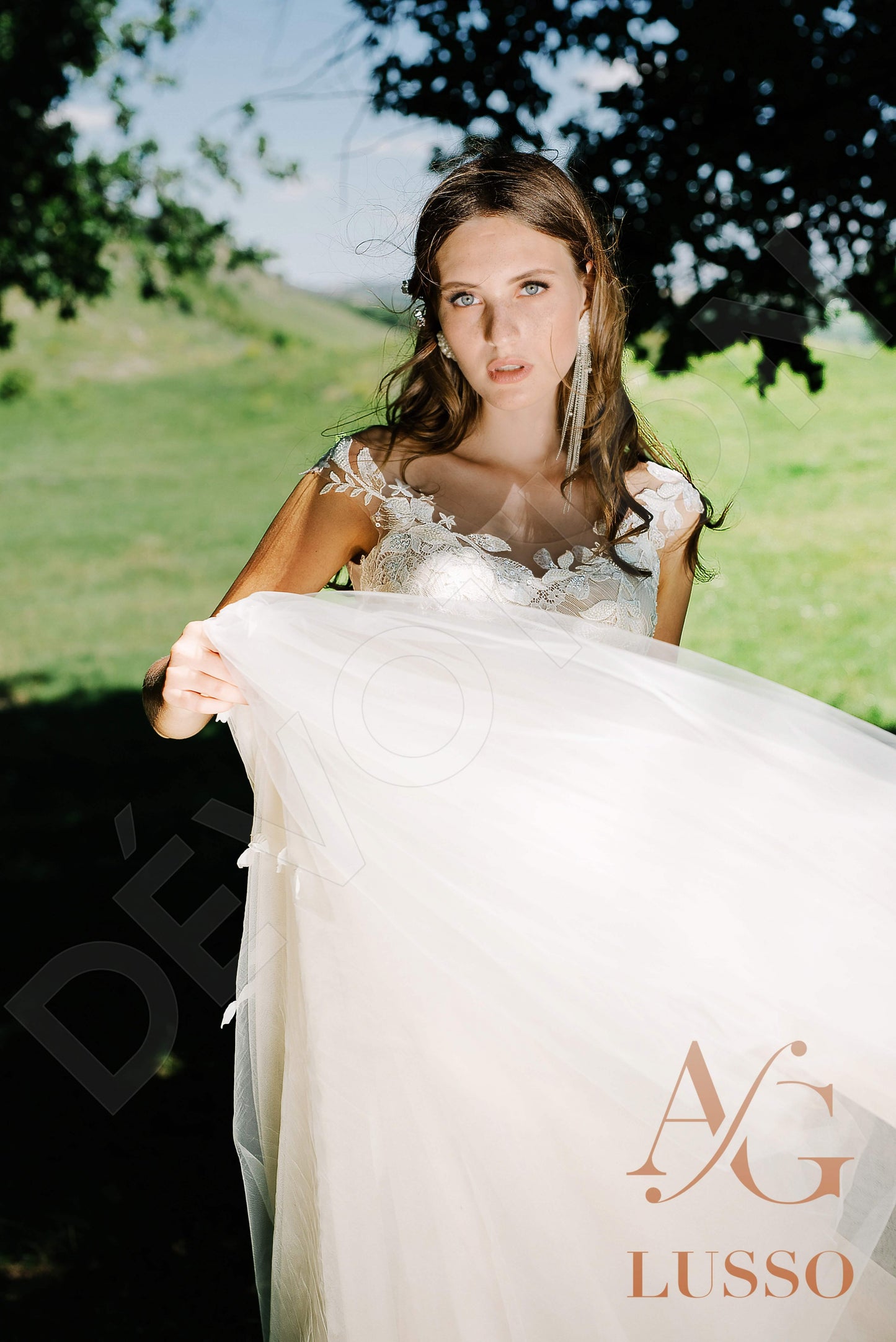 Lanetta Open back A-line Sleeveless Wedding Dress 9
