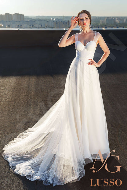 Kiera Full back A-line Sleeveless Wedding Dress 8
