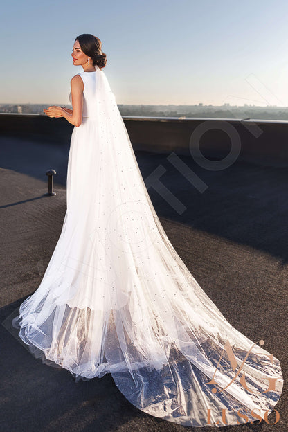 Kiera Full back A-line Sleeveless Wedding Dress Back