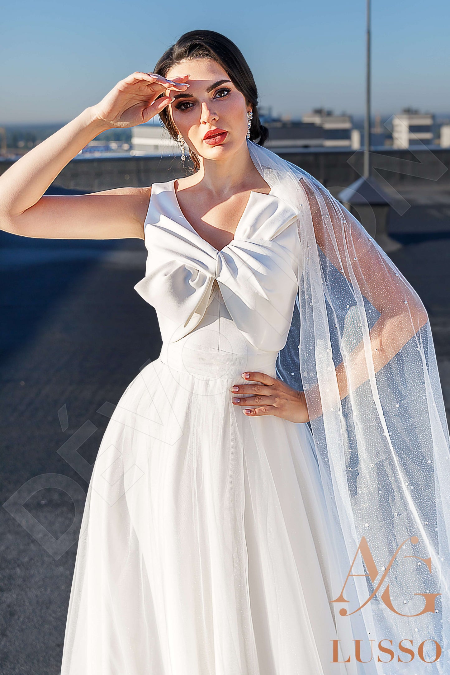Kiera Full back A-line Sleeveless Wedding Dress 4