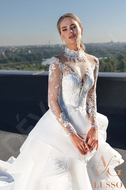 Luziana Full back Princess/Ball Gown Long sleeve Wedding Dress 2