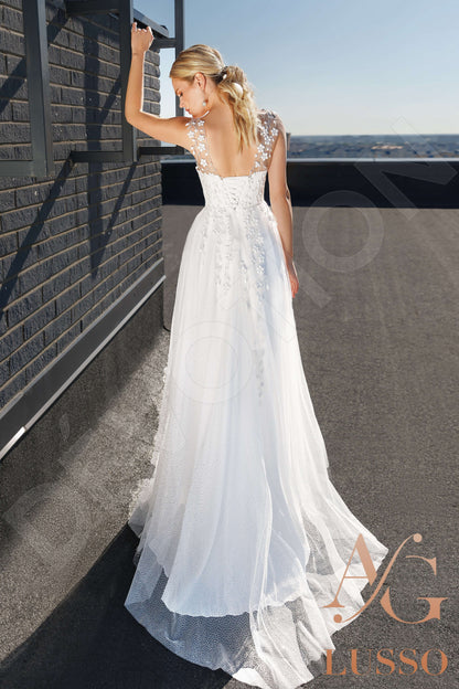 Maia Open back A-line Sleeveless Wedding Dress Back