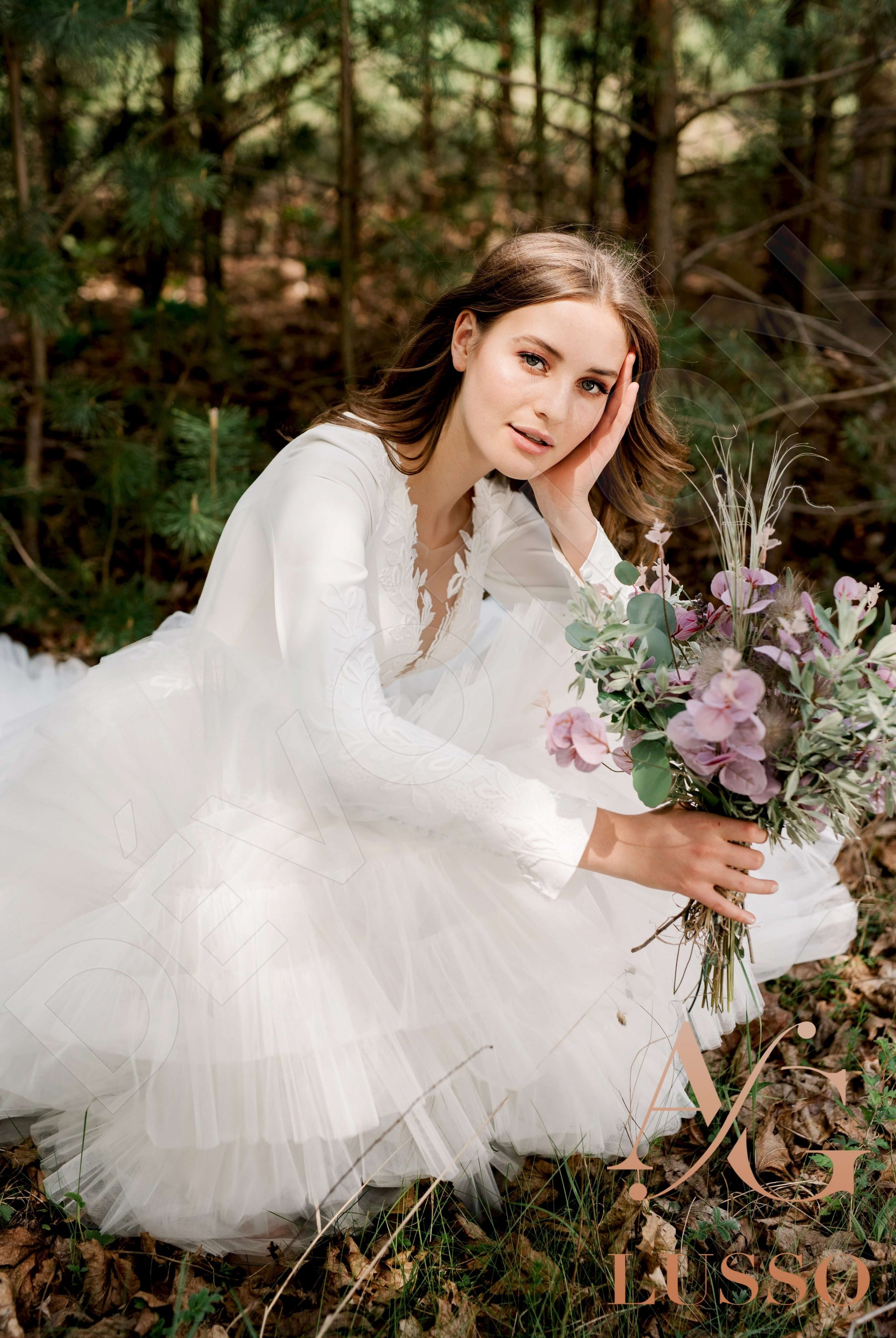 Teleisha Princess/Ball Gown Illusion Ivory Wedding dress