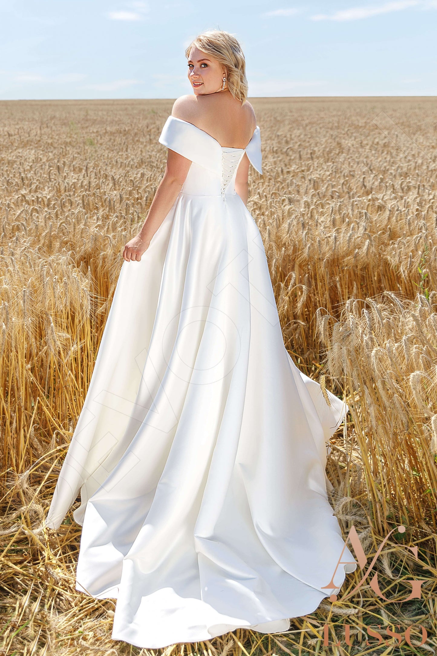 Dakotah Open back A-line Sleeveless Wedding Dress Back