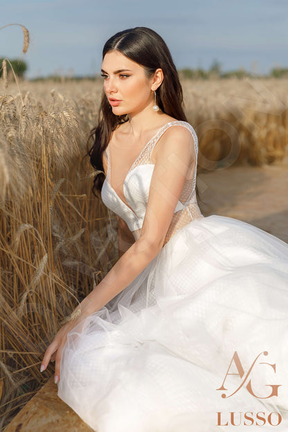 Annabelia Open back A-line Sleeveless Wedding Dress 3