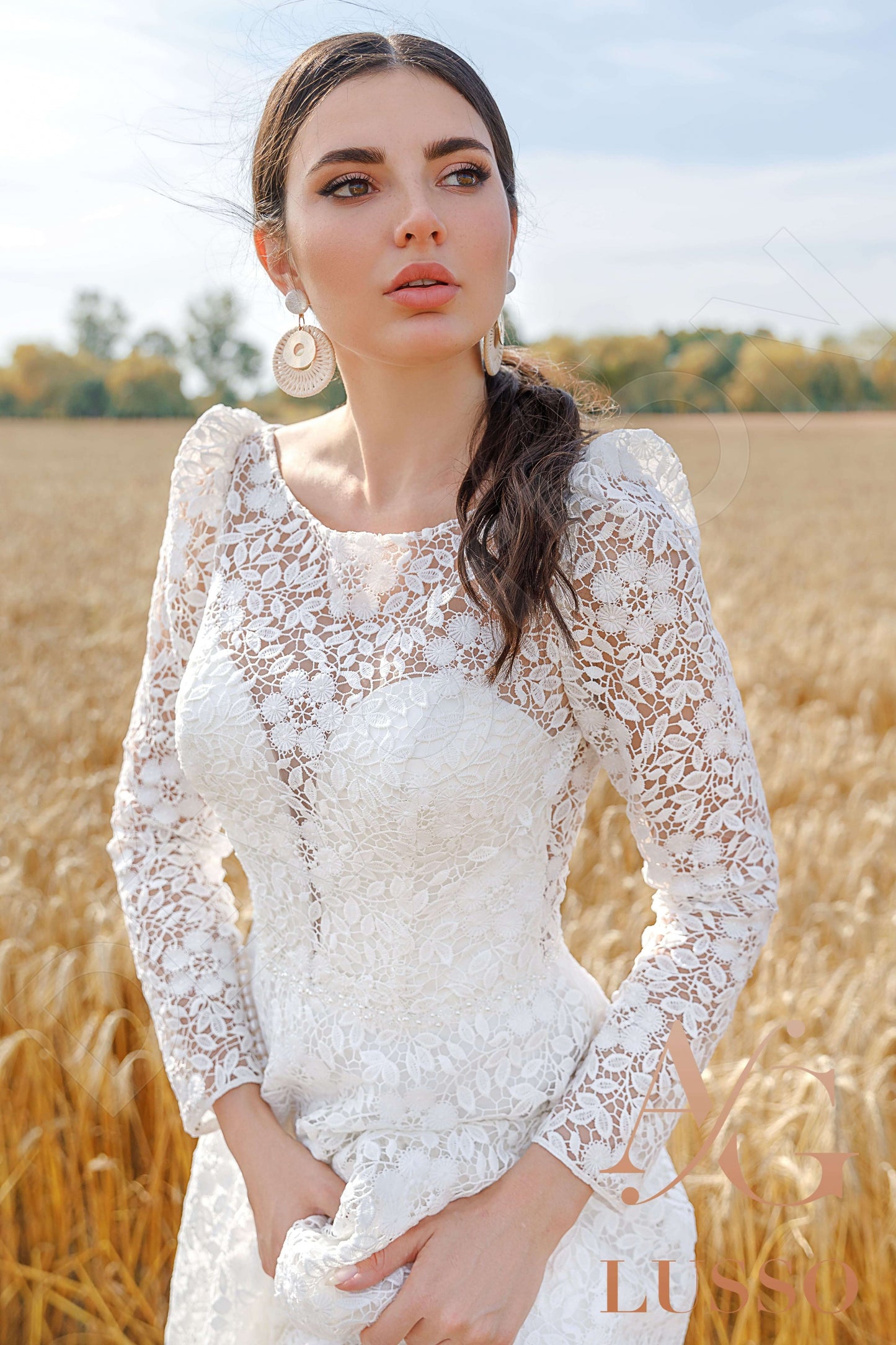 Bree Full back A-line Long sleeve Wedding Dress 2