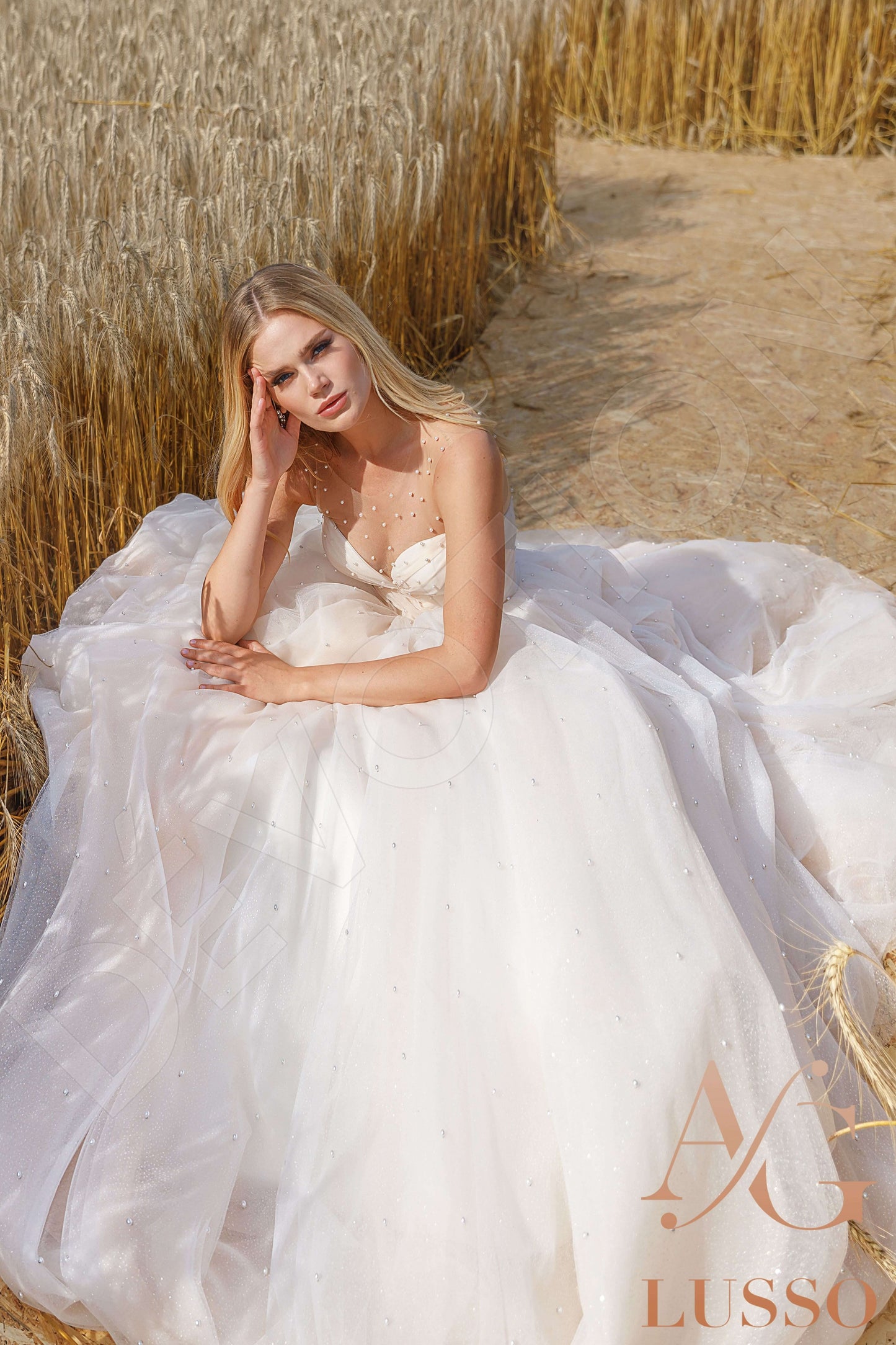 Brenditta Illusion back A-line Sleeveless Wedding Dress 5