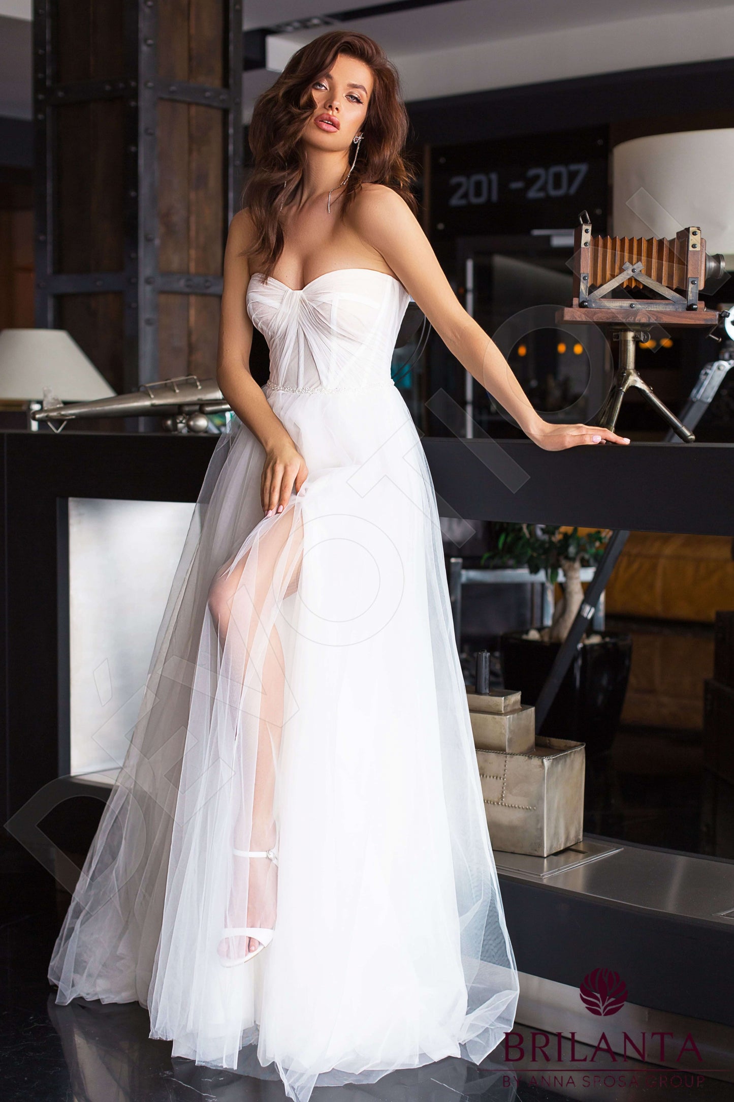 Romi Open back A-line Long sleeve Wedding Dress 4