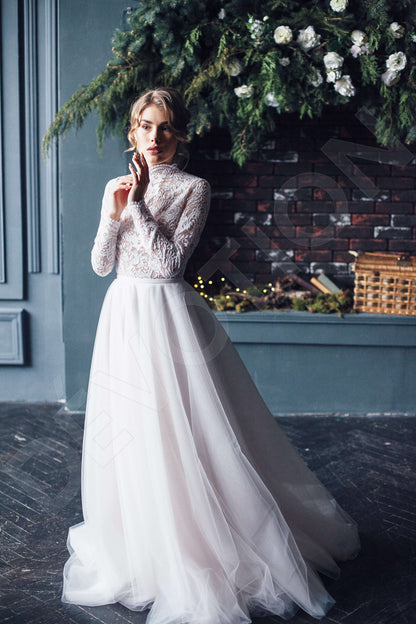 Katelynn Open back A-line Long sleeve Wedding Dress 7