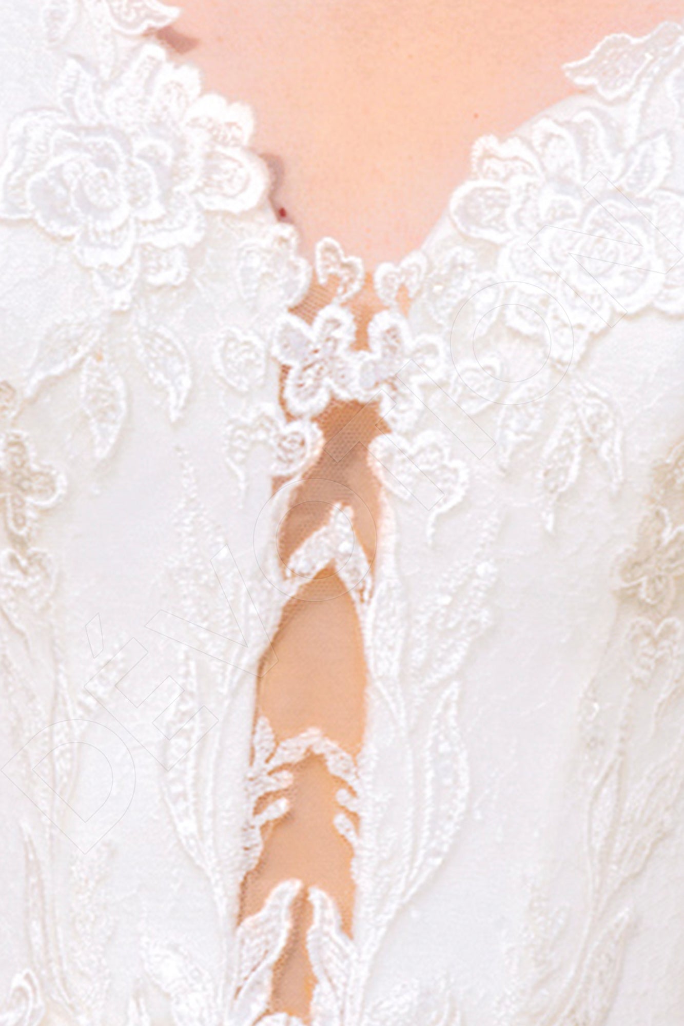 Octaviana Lace up back Princess/Ball Gown Long sleeve Wedding Dress 5