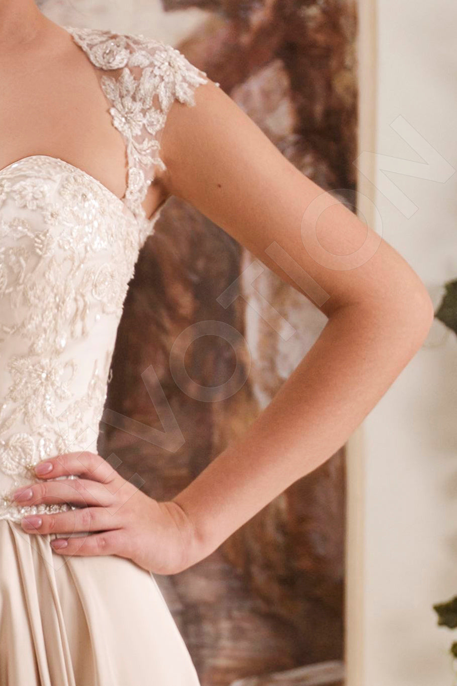 Nanette Open back A-line Sleeveless Wedding Dress 6