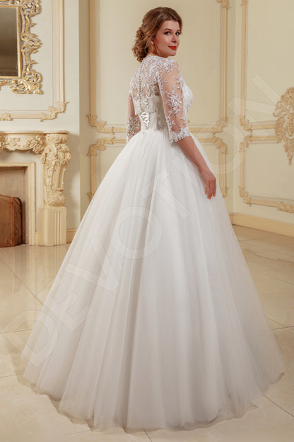Orrie Full back Princess/Ball Gown 3/4 sleeve Wedding Dress Back