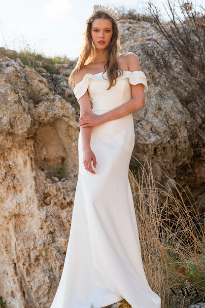 Aphelia Open back Trumpet/Mermaid Sleeveless Wedding Dress Front