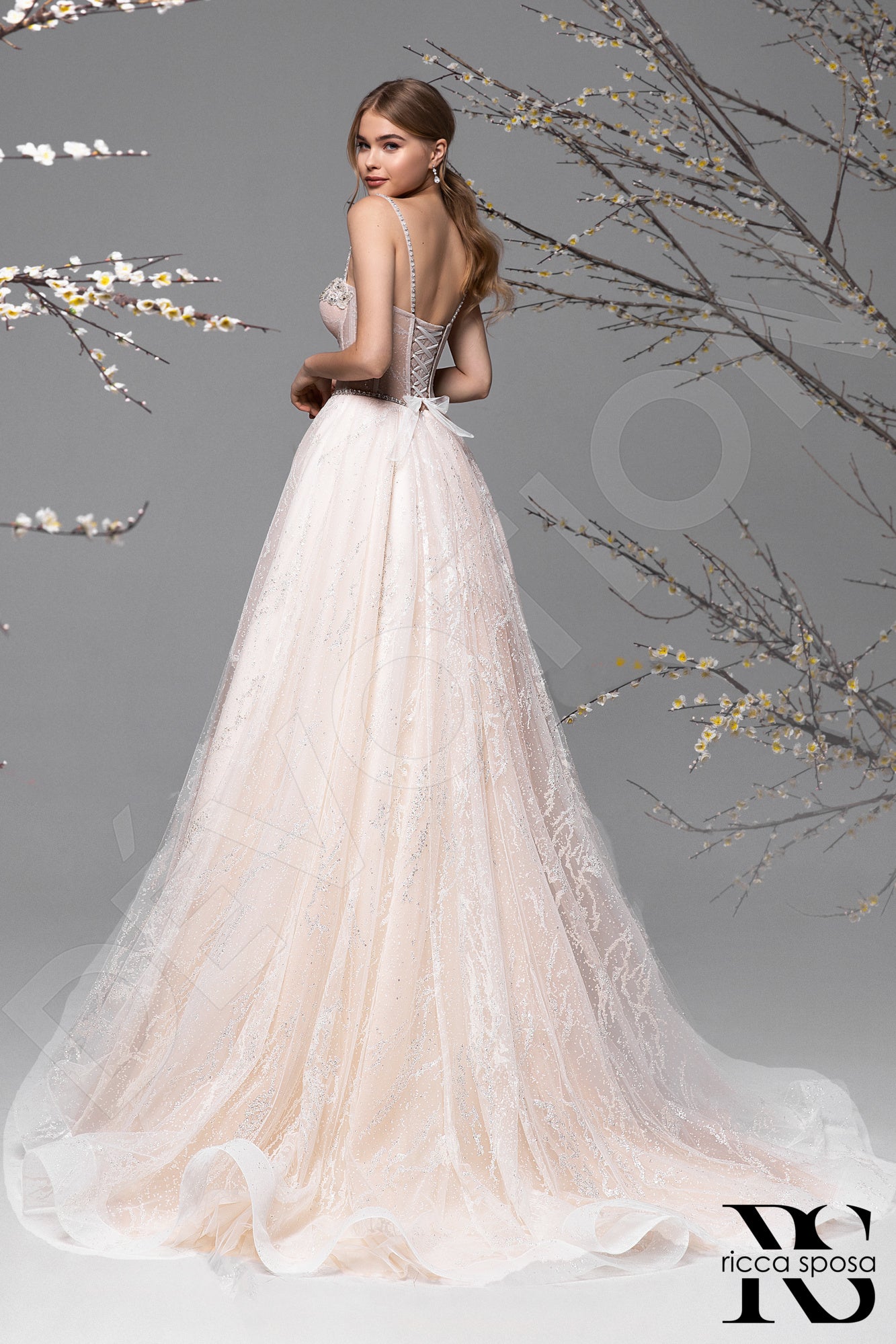 Chiala A-line Sweetheart Ivory Nude Wedding dress