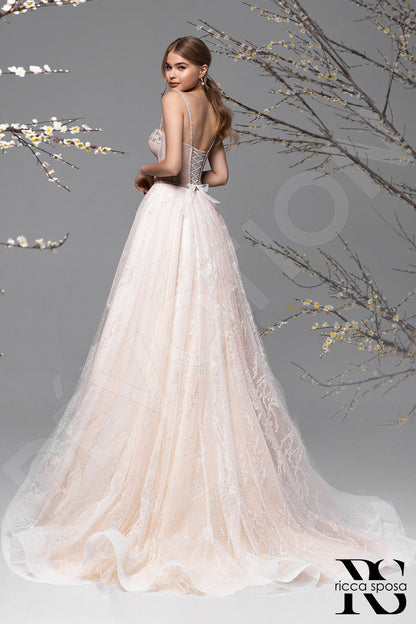 Chiala Open back A-line Sleeveless Wedding Dress 5