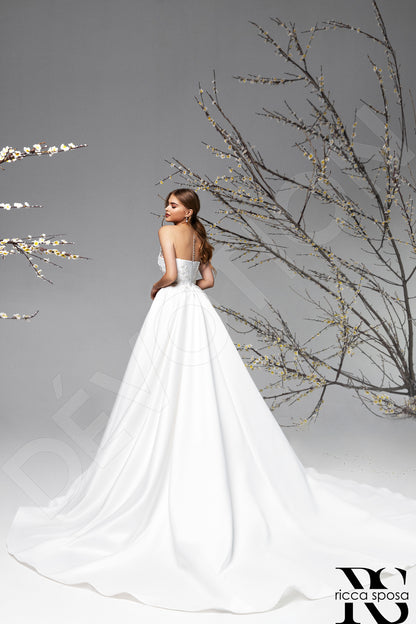 Camomilla Illusion back Princess/Ball Gown Sleeveless Wedding Dress Back