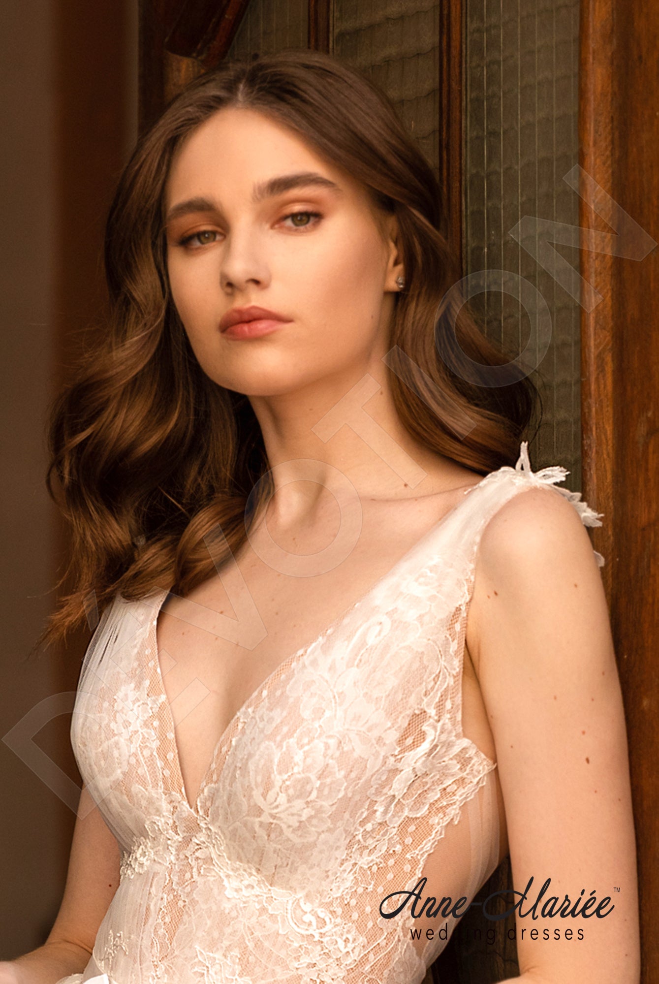 Elodie Open back A-line Sleeveless Wedding Dress 7