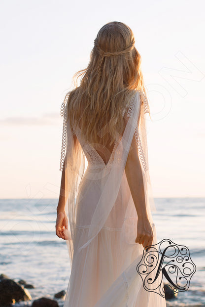 Angelica Open back A-line Sleeveless Wedding Dress 5